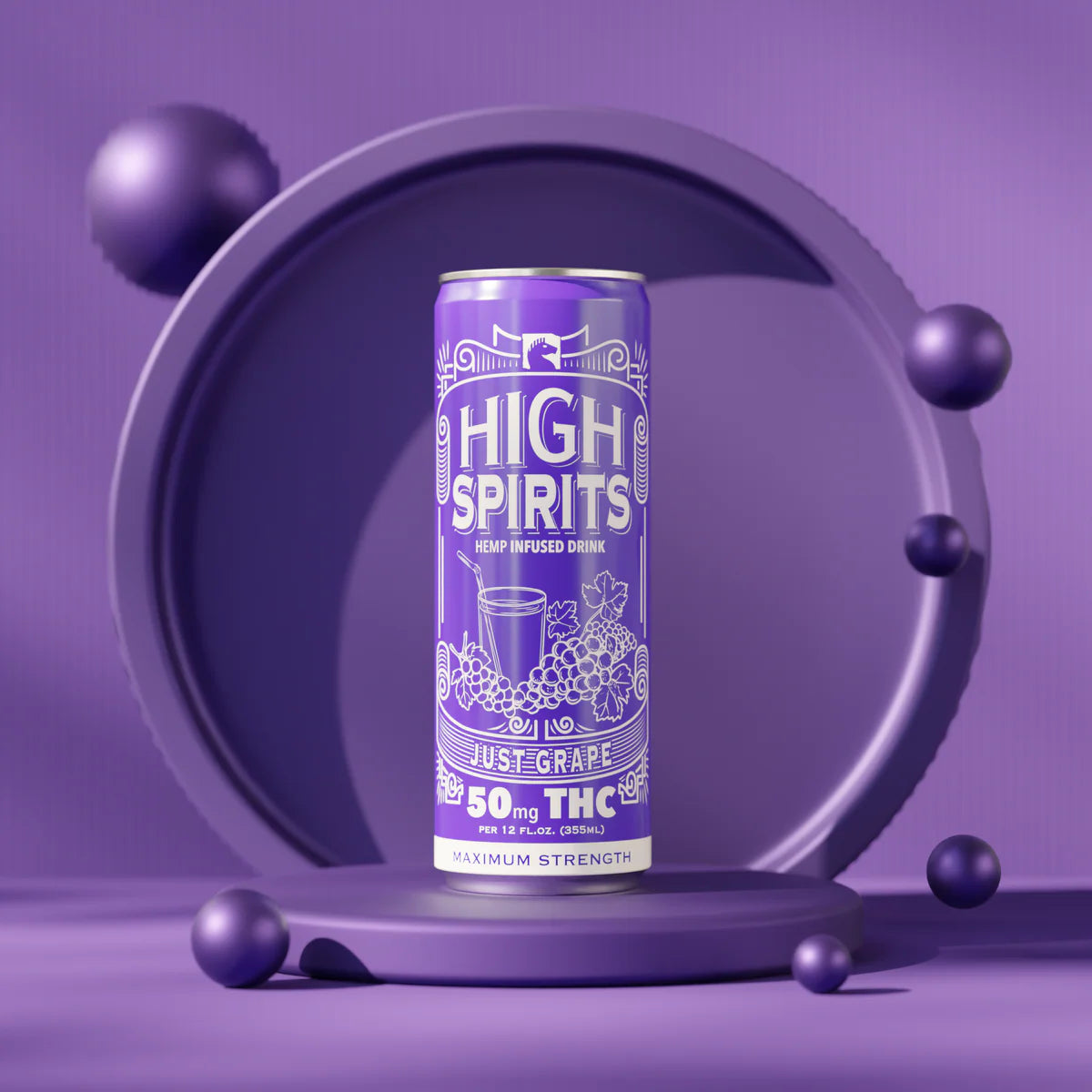 High Spirits by Trojan Horse Cannabis 50mg THC seltzer 24cans/case