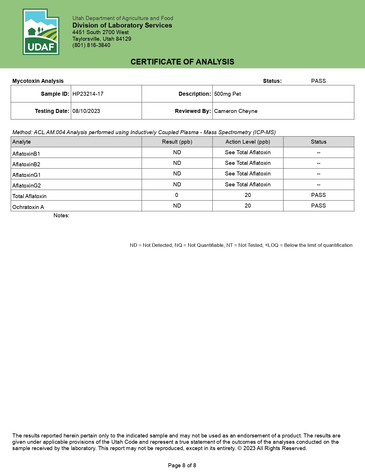 DocThackery 500MG CBD Pet Therapeutic Full Spectrum Hemp Extract for Pets Tincture - Peanut Butter 1oz bottle