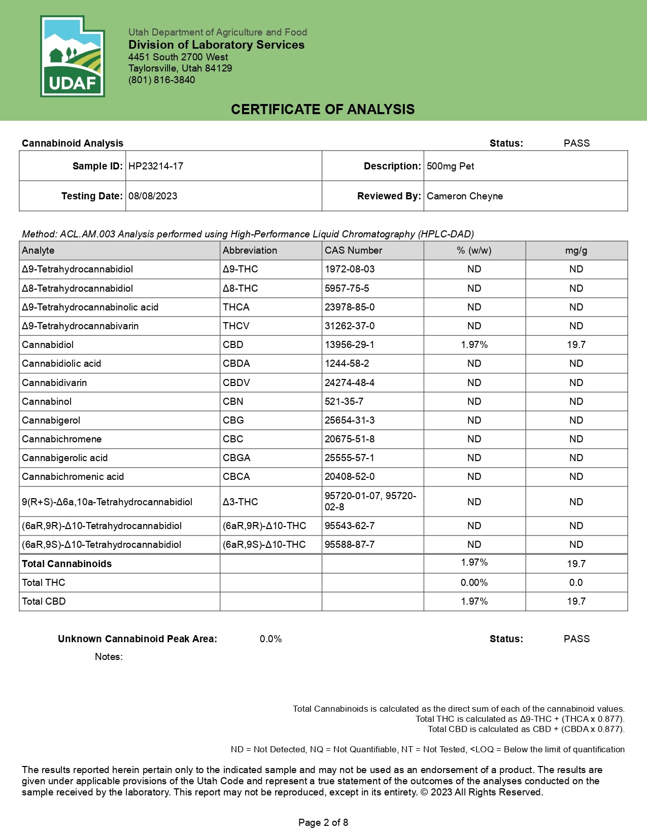 DocThackery  500MG CBD Pet Therapeutic Full Spectrum Hemp Extract for Pets Tincture - Peanut Butter 1oz bottle