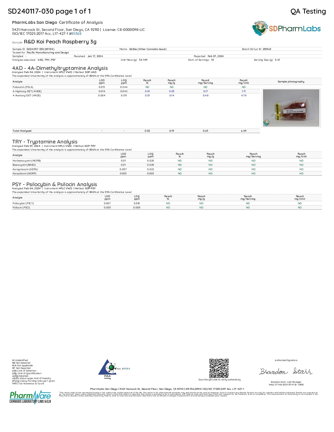 Koi Muscimind gummies 10ct/pk 10pks/box