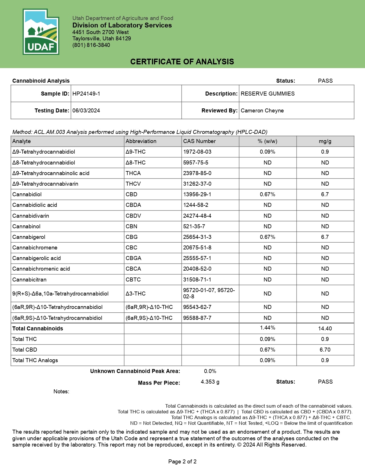 Doc Thackery Gold Label Reserve 30ct/pk 8pk/display box