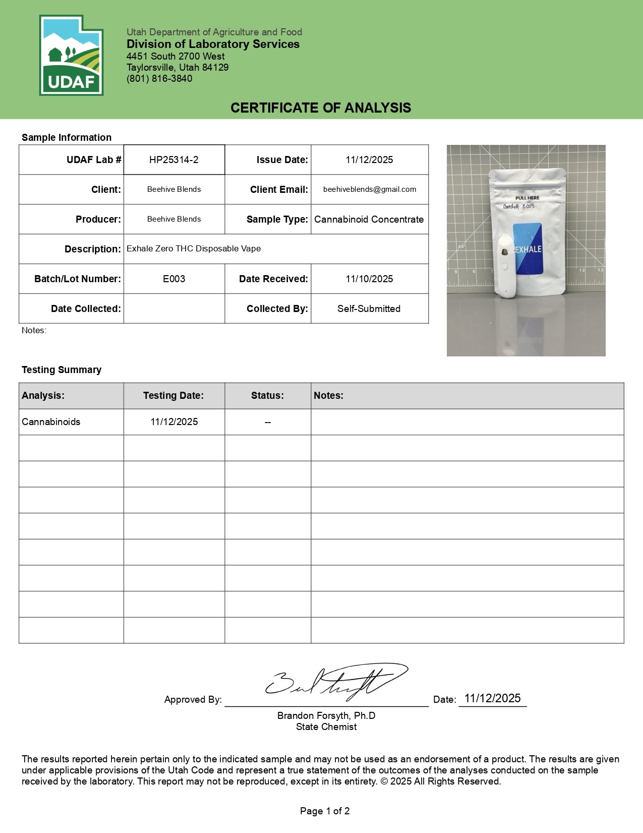 Beehive blends Disposables