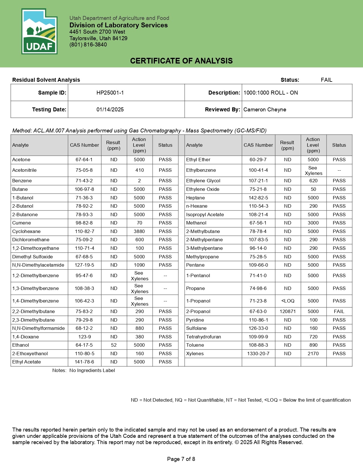 DocThackery  DEEP FREEZE Pain Relief ROLL-ON 1000mg:1000mg CBD:CBG 1ct