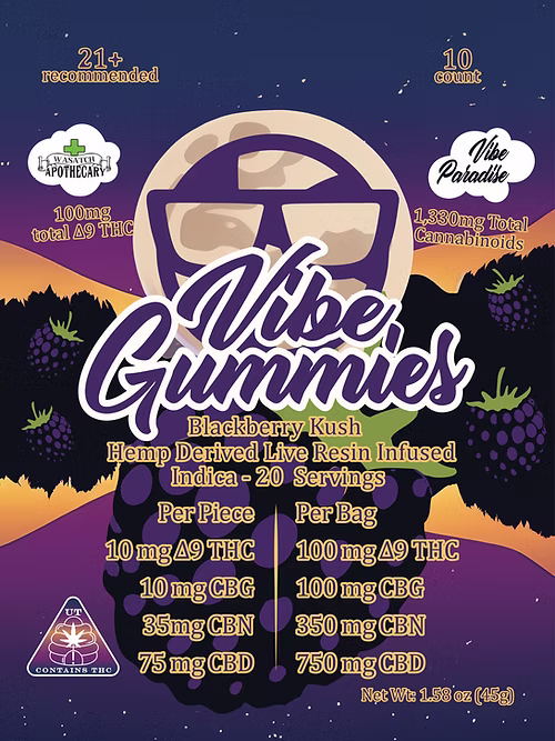 Wasatch Apothecary Edibles 15mg THC(Legacy) 10ct/pk 10pkgs/order