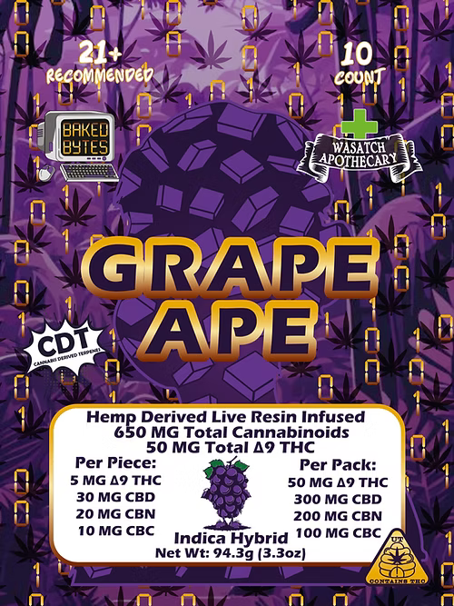 Wasatch Apothecary Edibles 30mg THC(Legacy) 5ct/pk 10pk/display box