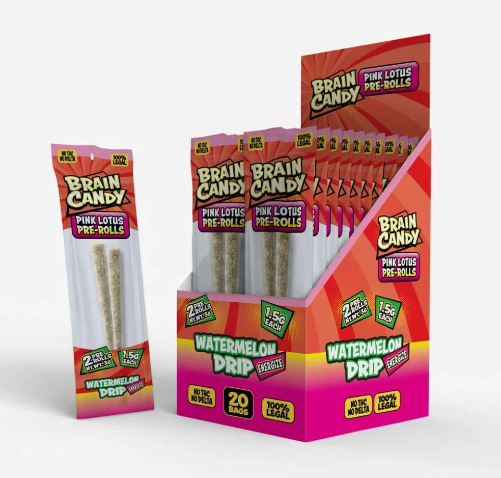 Brain Candy Pink Lotus PreRolls 1.5 Gram 2ct/pk 20pk/display box