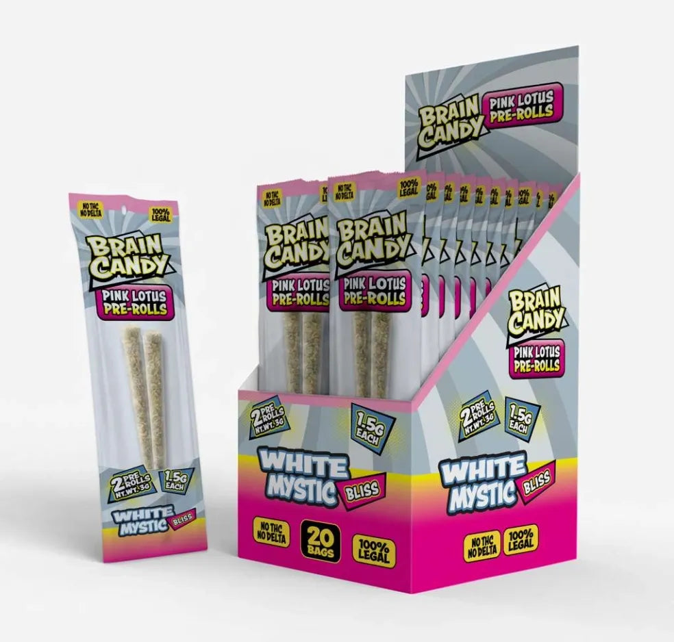 Brain Candy Pink Lotus PreRolls 1.5 Gram 2ct/pk 20pk/display box