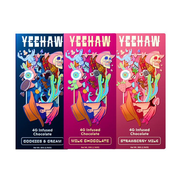 Yeehaw mushroom chocolate bars 10ct/display box